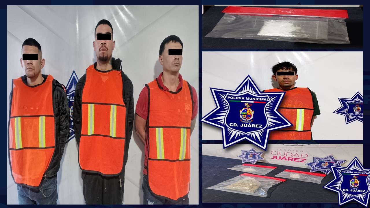 Arrestan a 4 hombres por narcomenudeo 