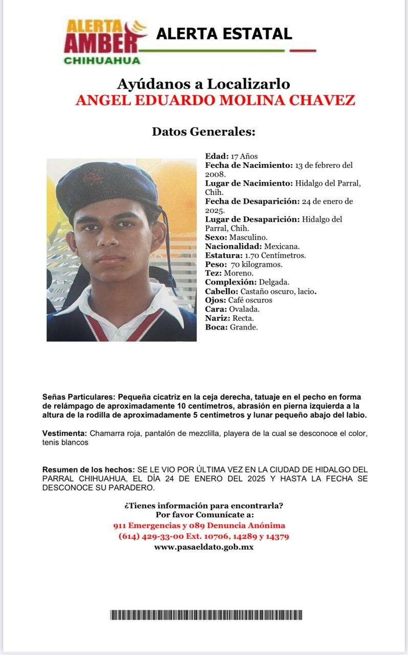 Buscan a Ángel en Parral