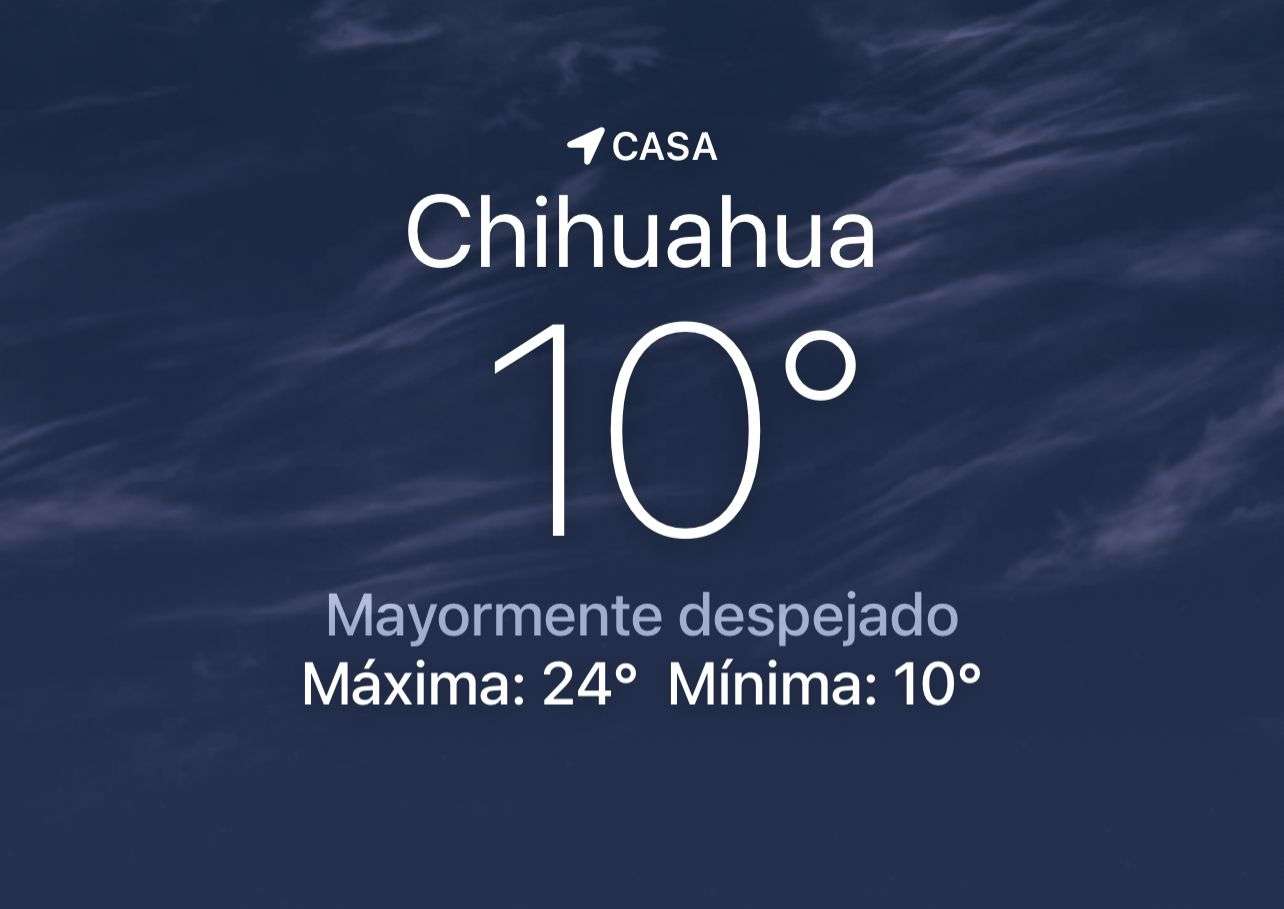 Amanece despejado con temperatura de 10 grados centígrados 