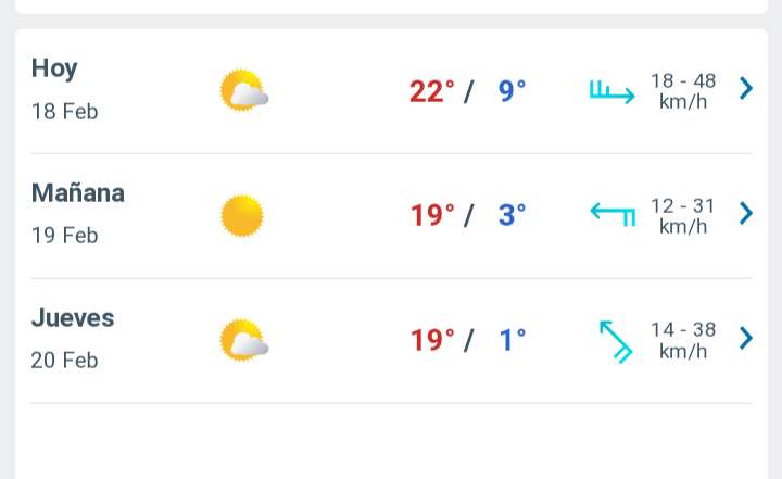 Parcialmente nublado con temperatura hasta de 22°C para hoy en Juárez 
