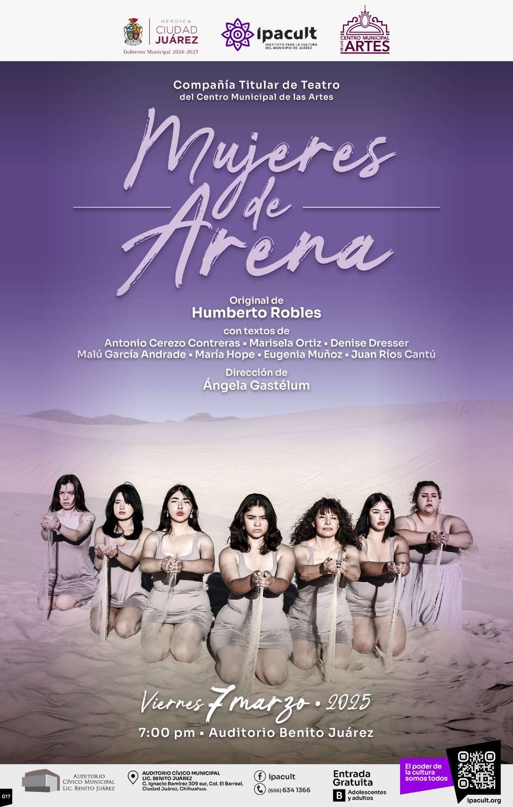 Invitan a obra "Mujeres de Arena" en conmemoración del Día de la Mujer