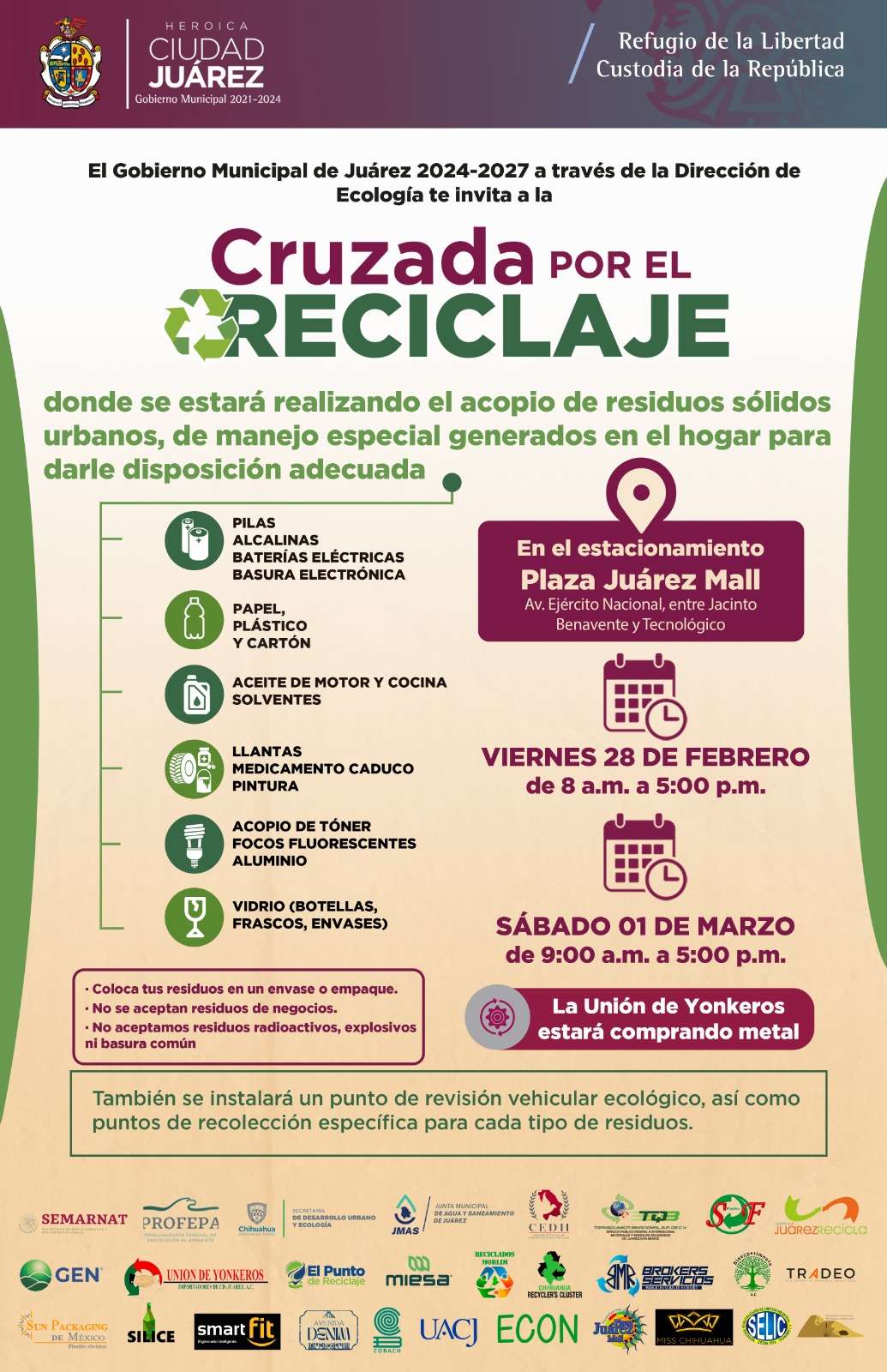 Realizarán campaña de reciclaje la próxima semana