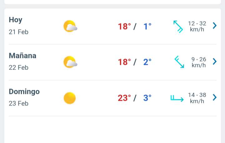 Día con nubes y soleado, temperatura hasta 18°C para hoy en Juárez 