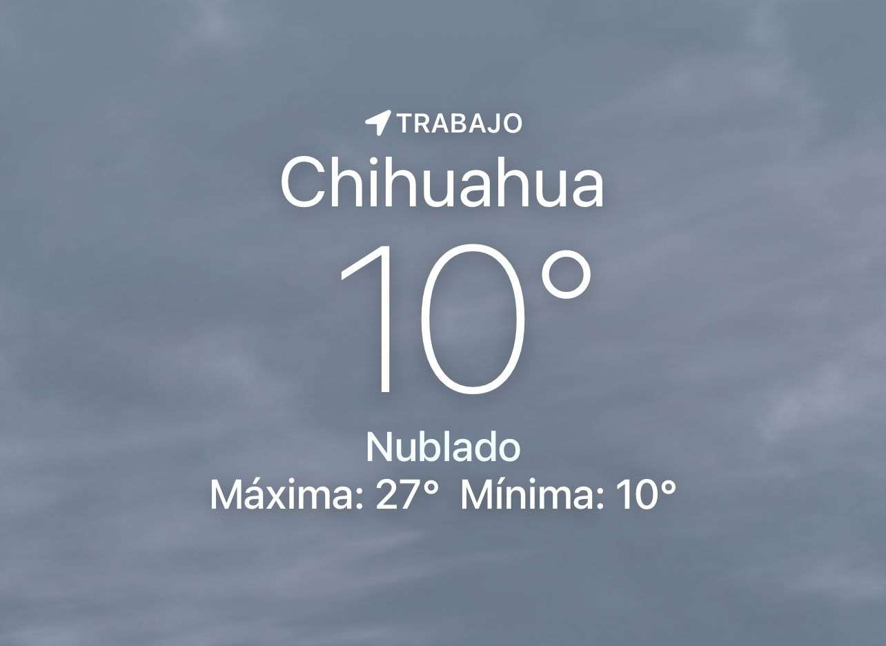 Amanece nublado con temperatura de 10 grados centígrados 