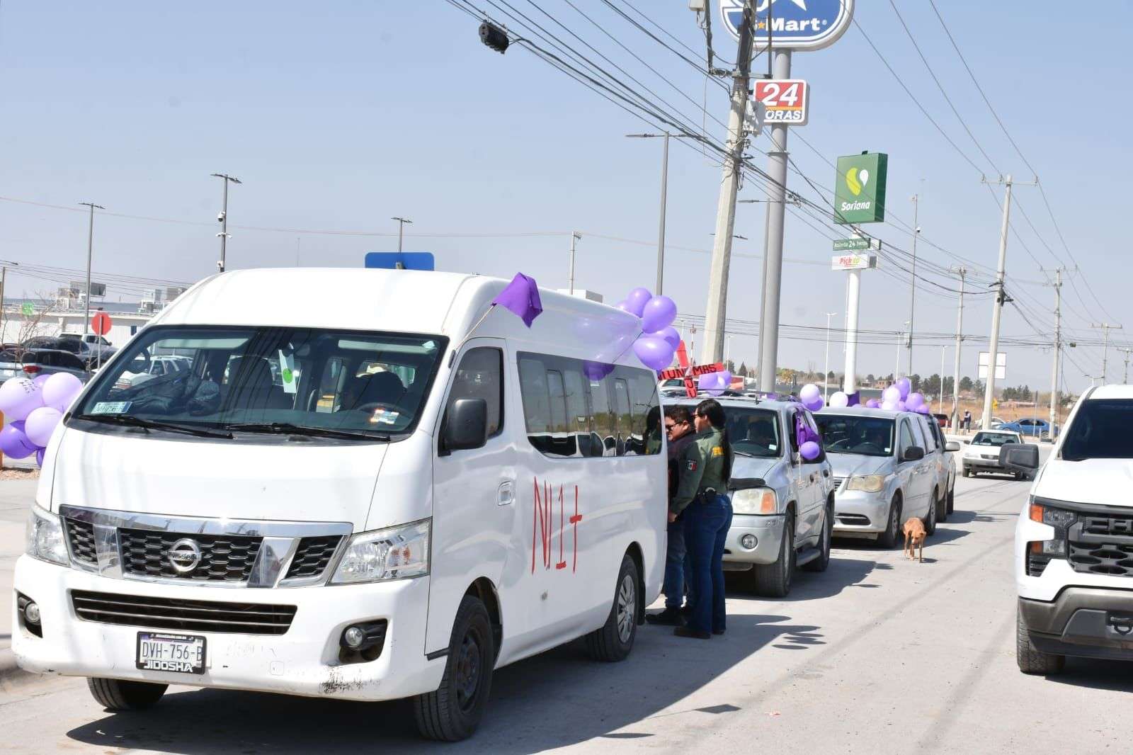 Madres realizan caravana hacia el Arroyo del Naranjo
