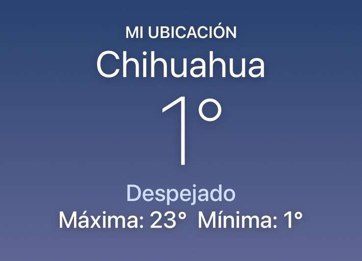 Baja la temperatura a 1 grado centígrado 