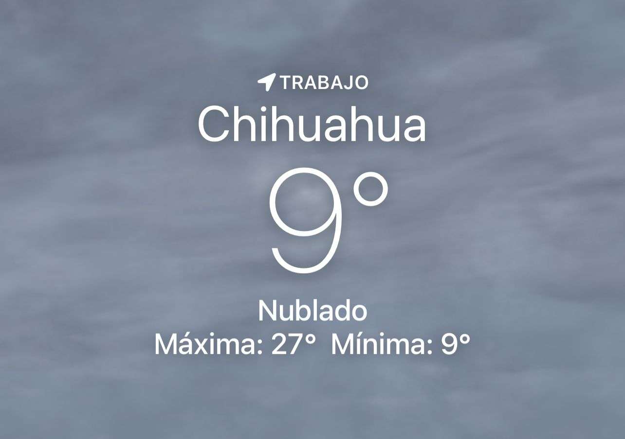 Desciende la temperatura a 9 grados centígrados 