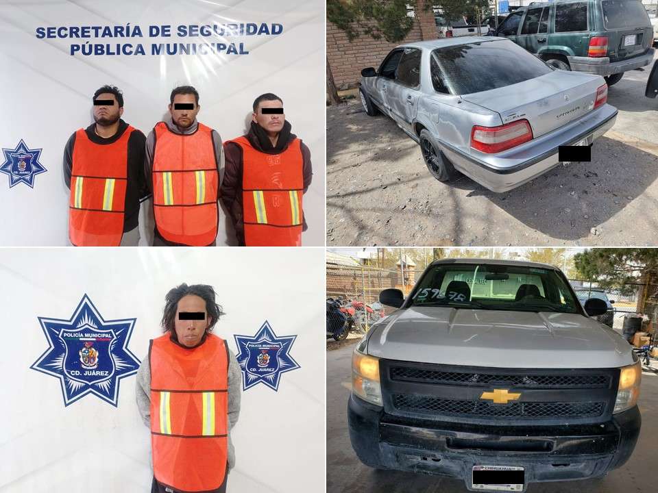 Arrestan a 4 en posesión de vehículos robados 