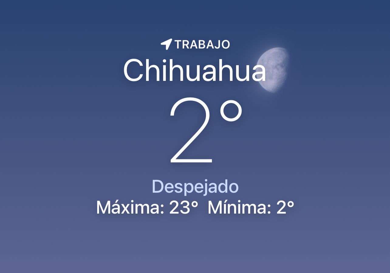 Baja la temperatura a 2 grados centígrados con cielo despejado 