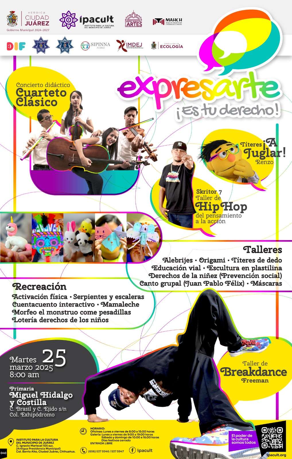 Llevan programa "Expresarte es tu derecho" a primaria Miguel Hidalgo