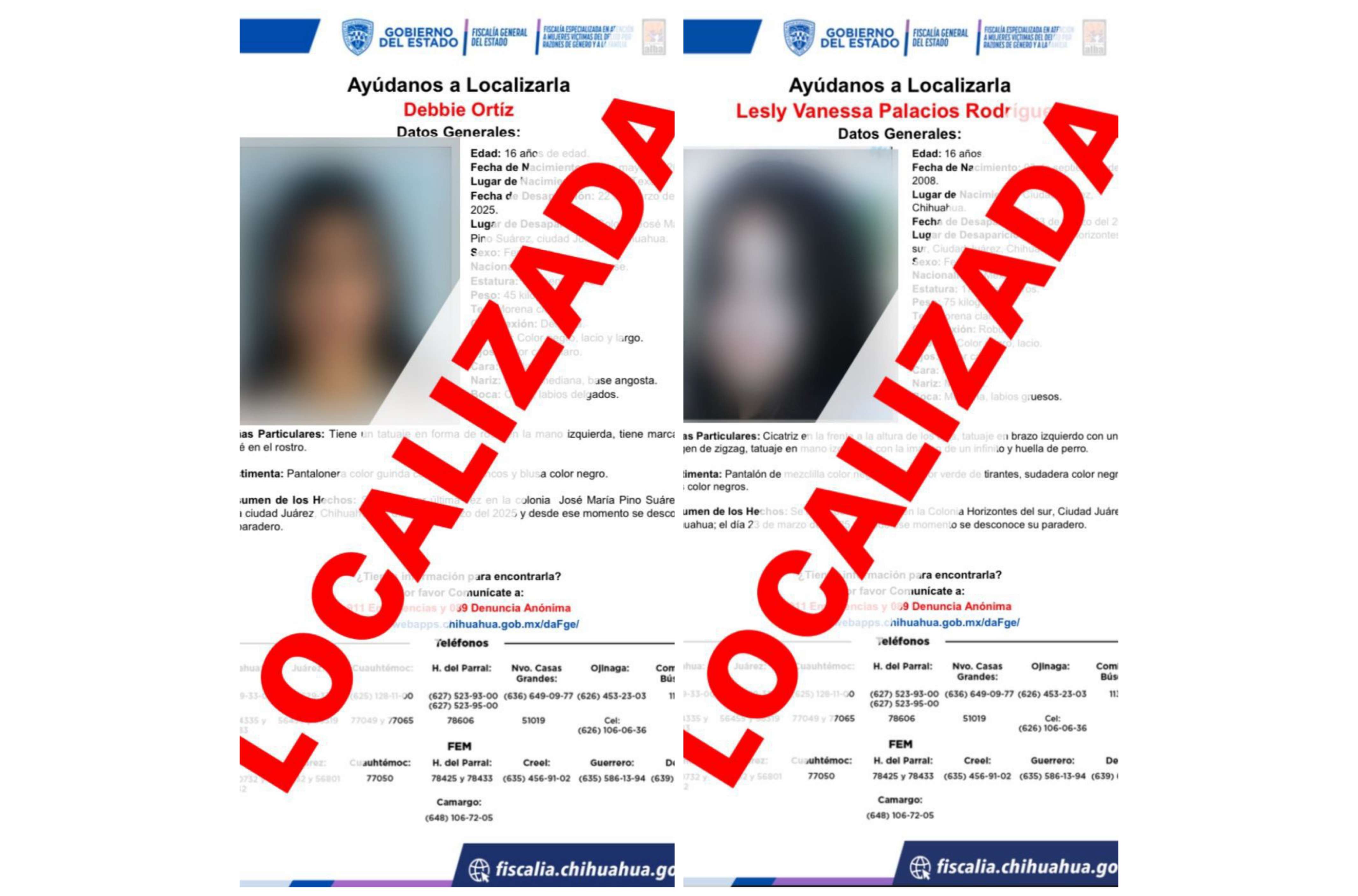 Localizan a dos menores de edad reportadas como desaparecidas 