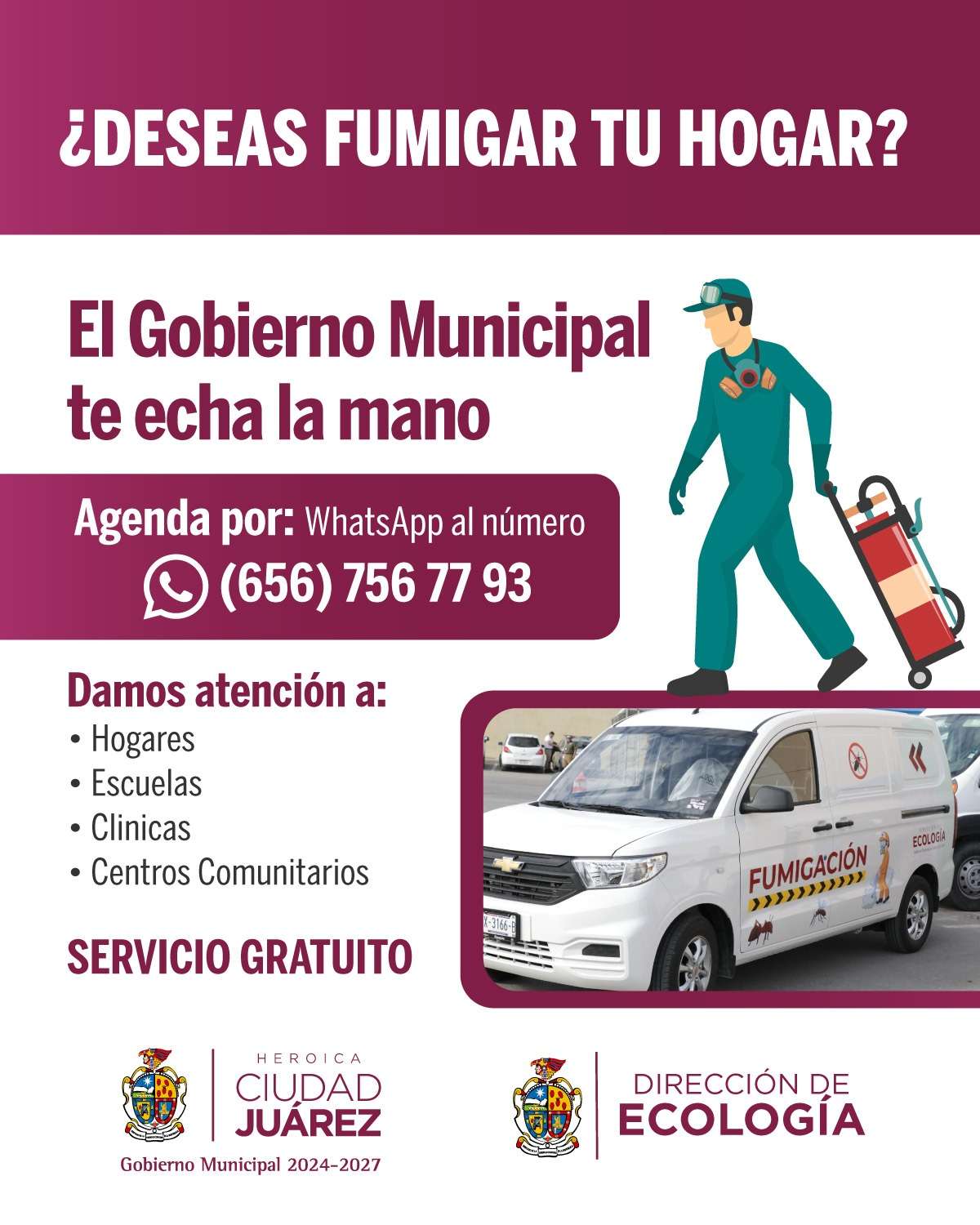 Ofrecen servicios de fumigación gratuita