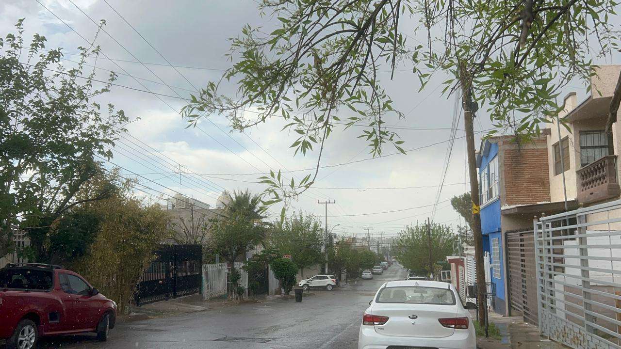 Cae fuerte aguacero al norte de la ciudad 
