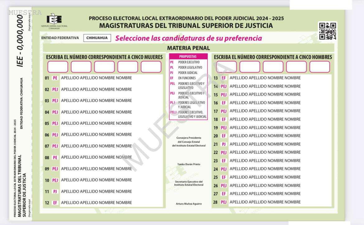Chécate la boleta para elegir Magistrados locales