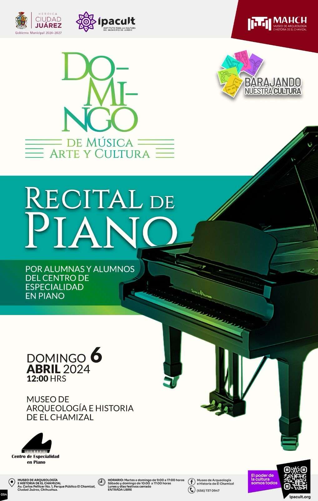 Invitan a recital de piano en Museo de Arqueología