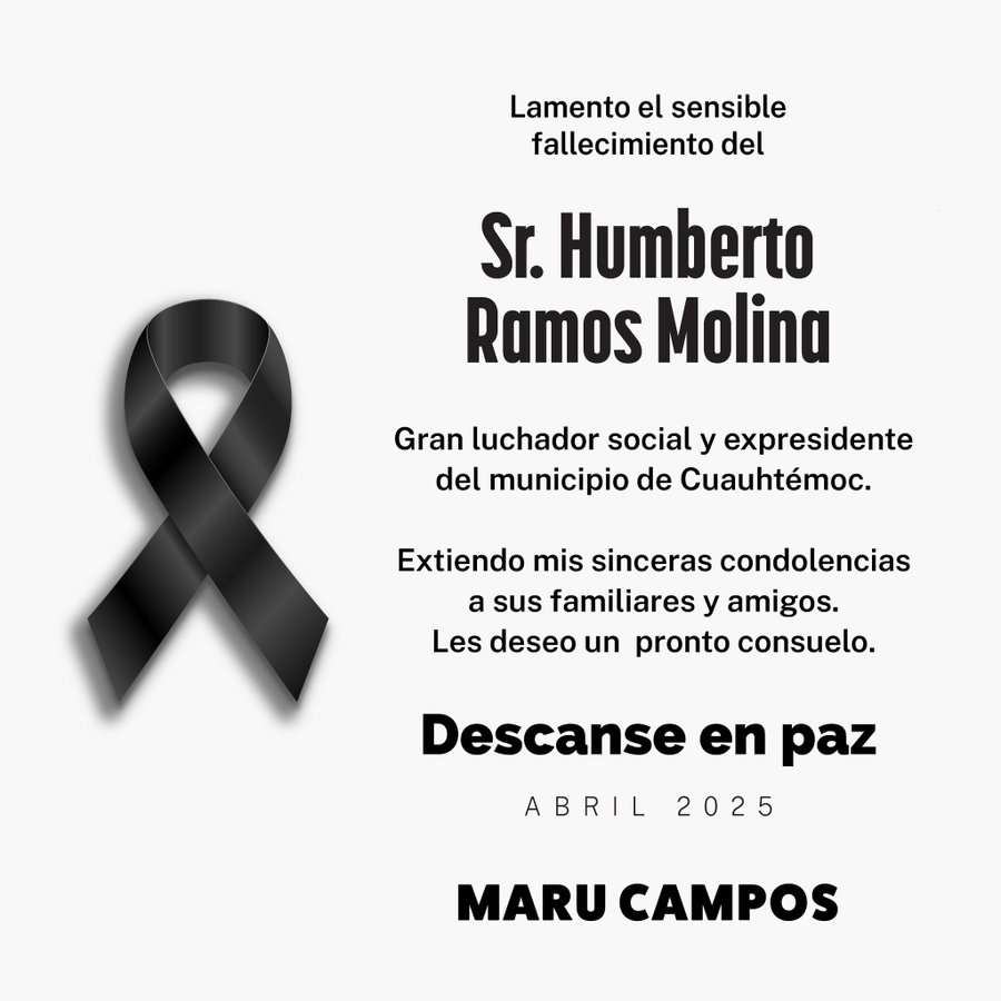 Muere Humberto Ramos Molina el exalcalde de Cuauhtémoc