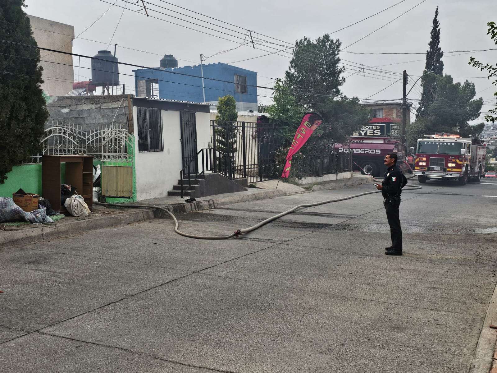 Se incendia patio de casa en colonia Diego Lucero | La Opción de Chihuahua