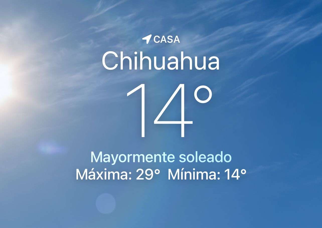 Mañana fresca y despejada con 14 grados centígrados