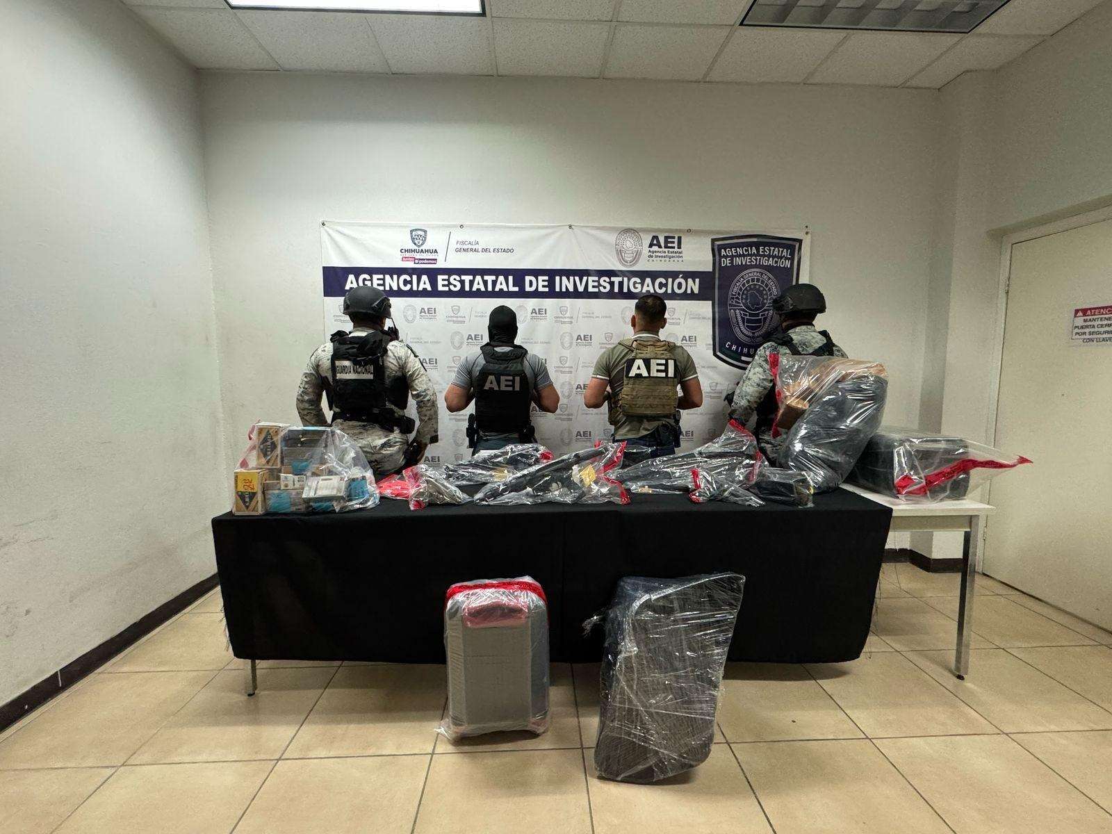 Aseguran 20 kilos de marihuana y armas durante operativo