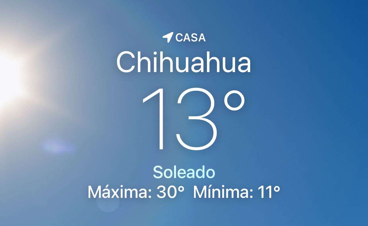 Mañana fresca y despejada con 13 grados centígrados