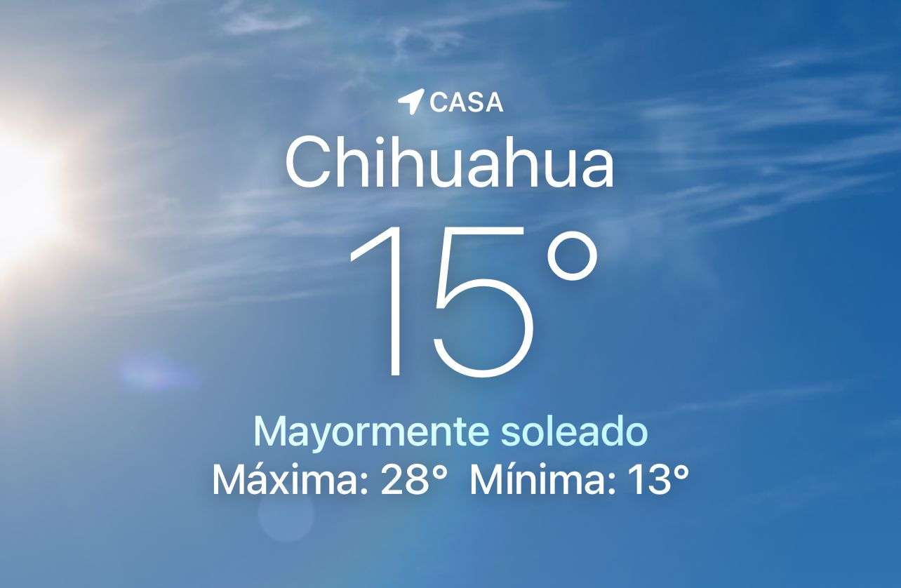 Amanece soleado y despejado con 15 grados centígrados