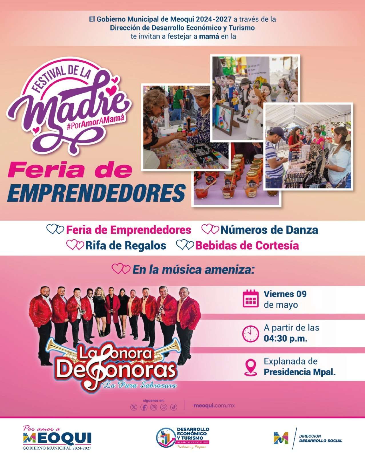 Organiza Meoqui feria de emprendedores por Día de las Madres