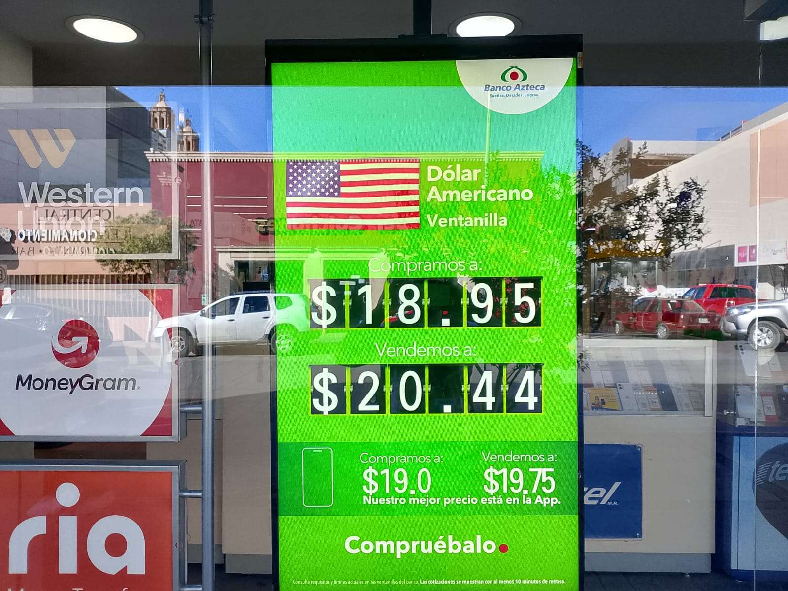 Permanece dólar a $20.44 este domingo