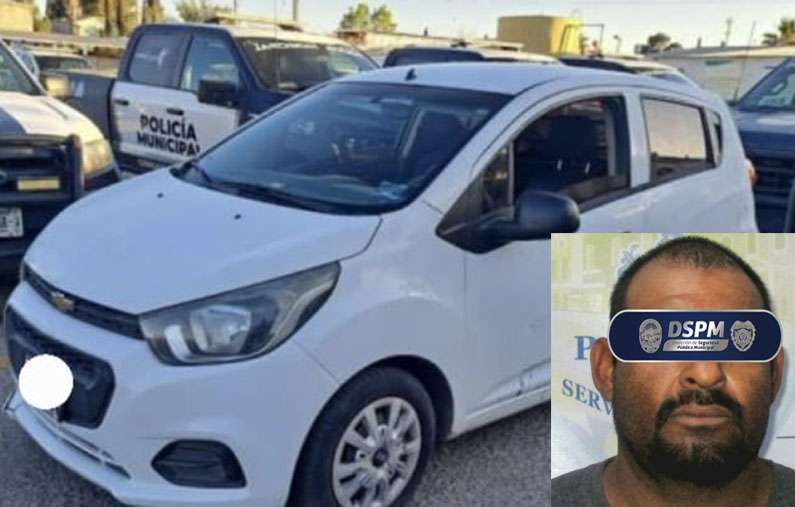 Detienen a conductor de carro robado