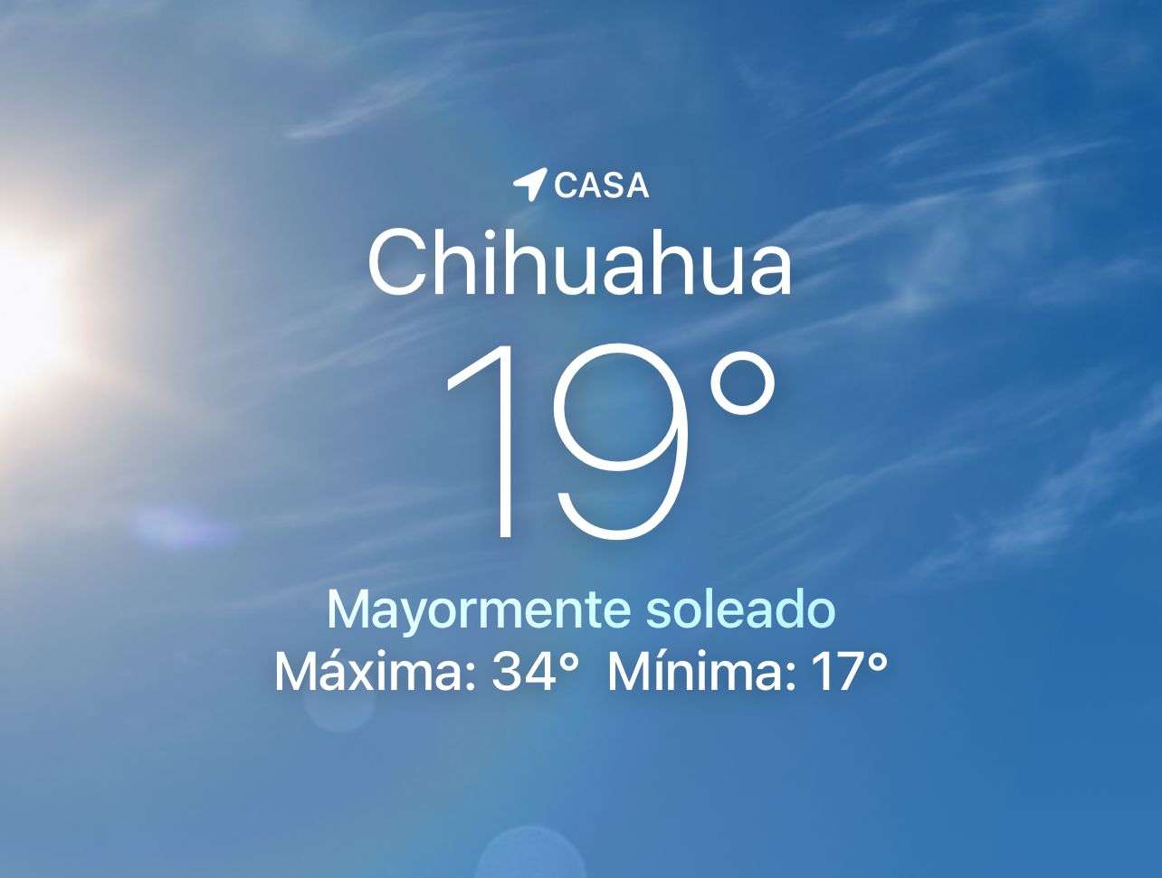 Se espera soleado y máxima de 34 grados centígrados