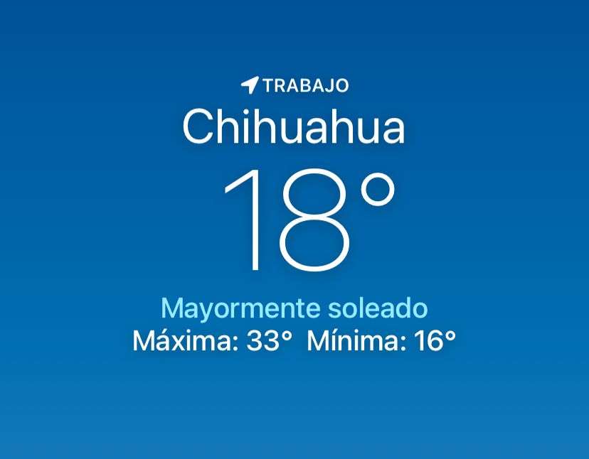 Amanece soleado con 18 grados centígrados 