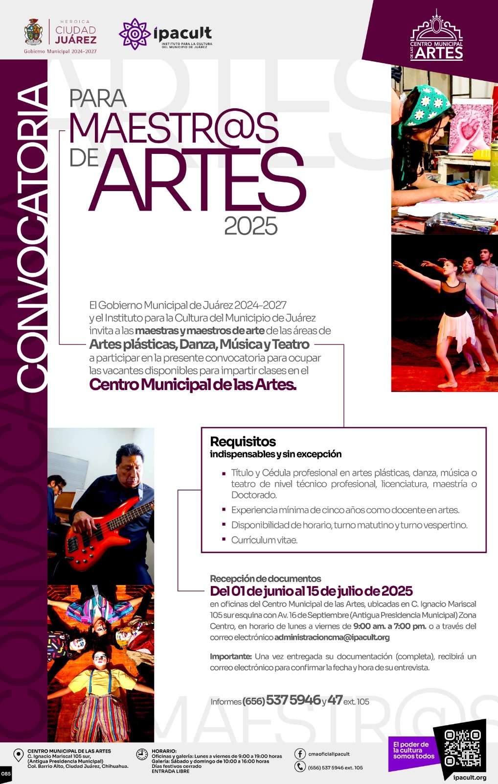 Lanzan convocatoria para maestros de arte que quieran pertenecer al CMA