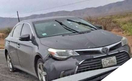 Hallan carro baleado en la carretera Aldama a Ojinaga