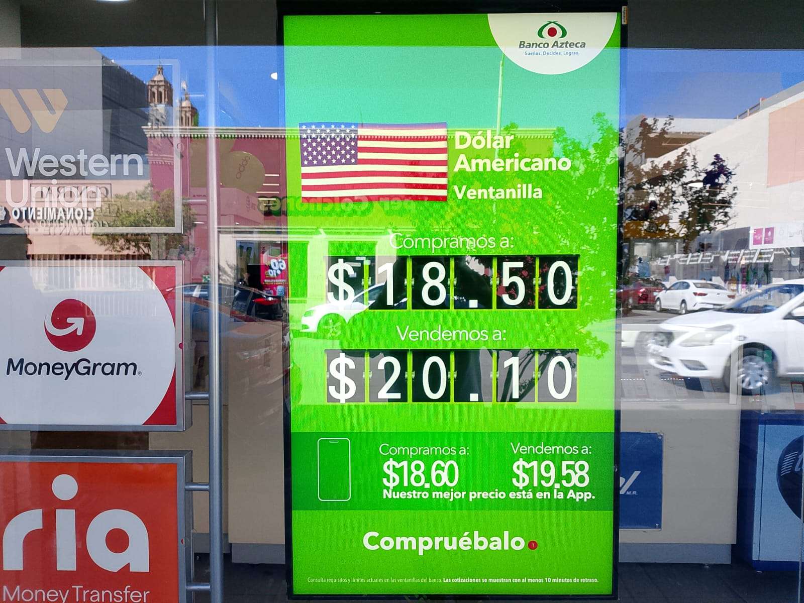 Sube dólar a $20.10 este domingo