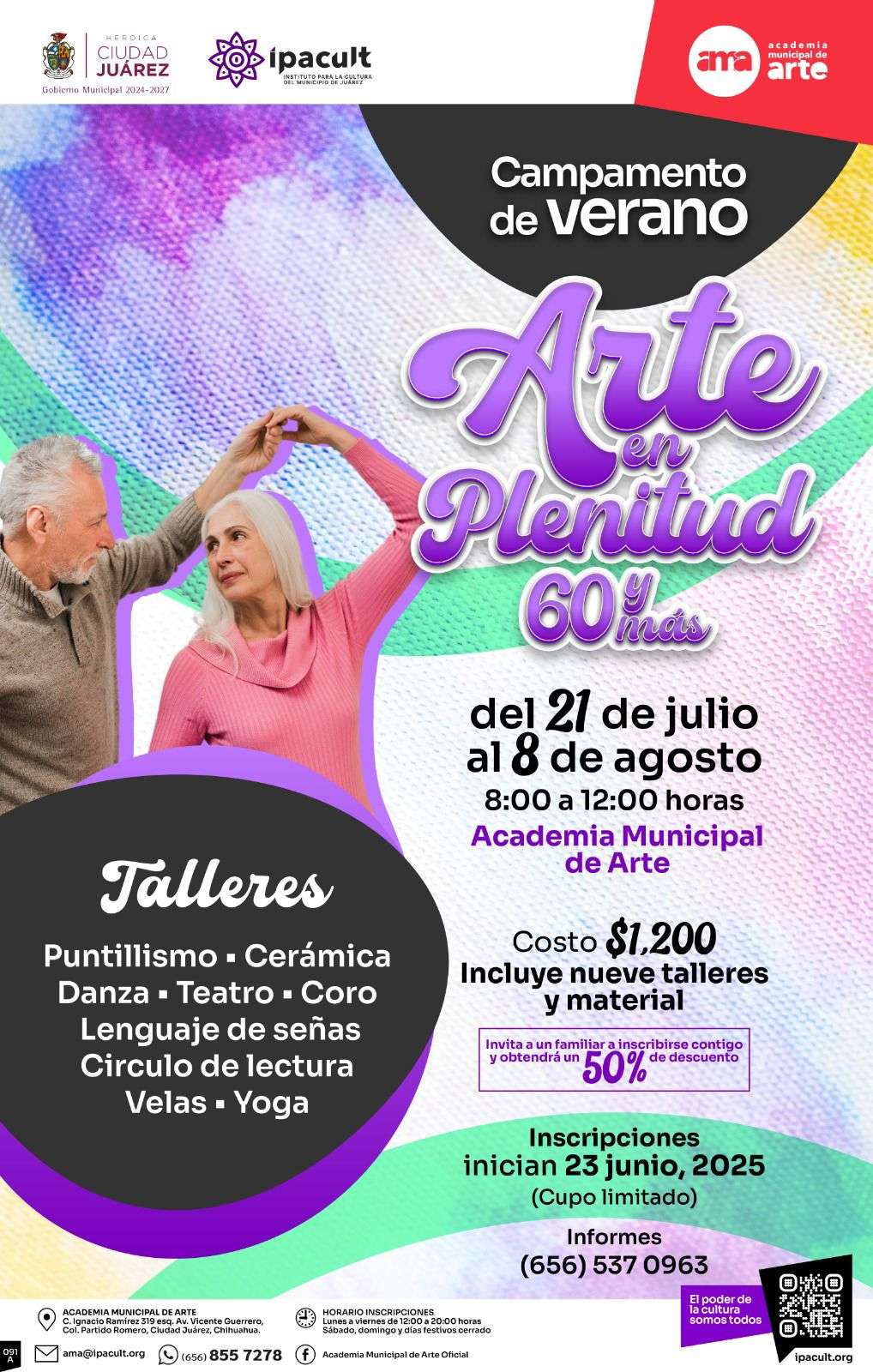 Promueven campamento de Verano Arte en Plenitud 60 y más