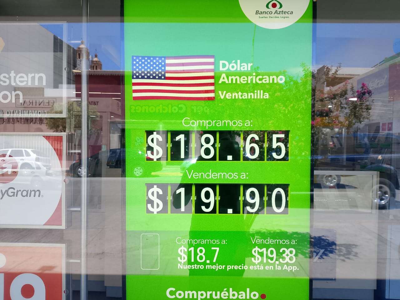 Permanece dólar a $19.90 este jueves