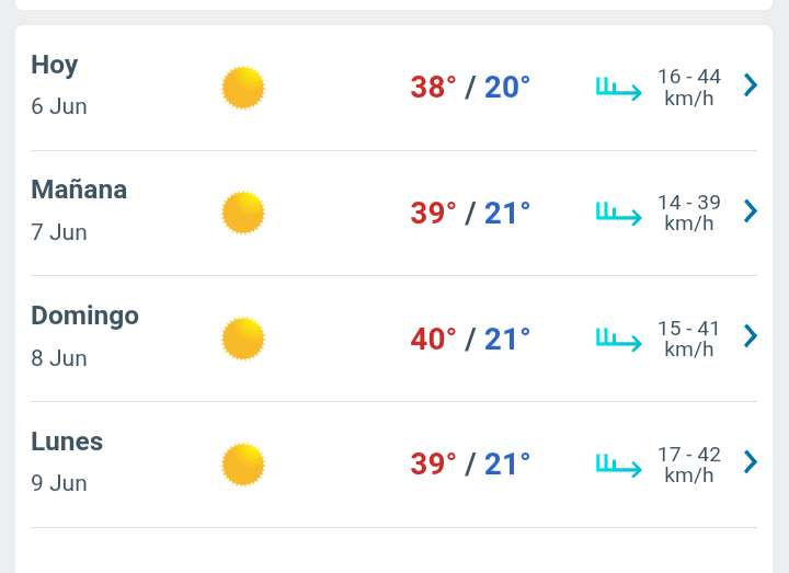 Día soleado con temperatura hasta 38°C para hoy
