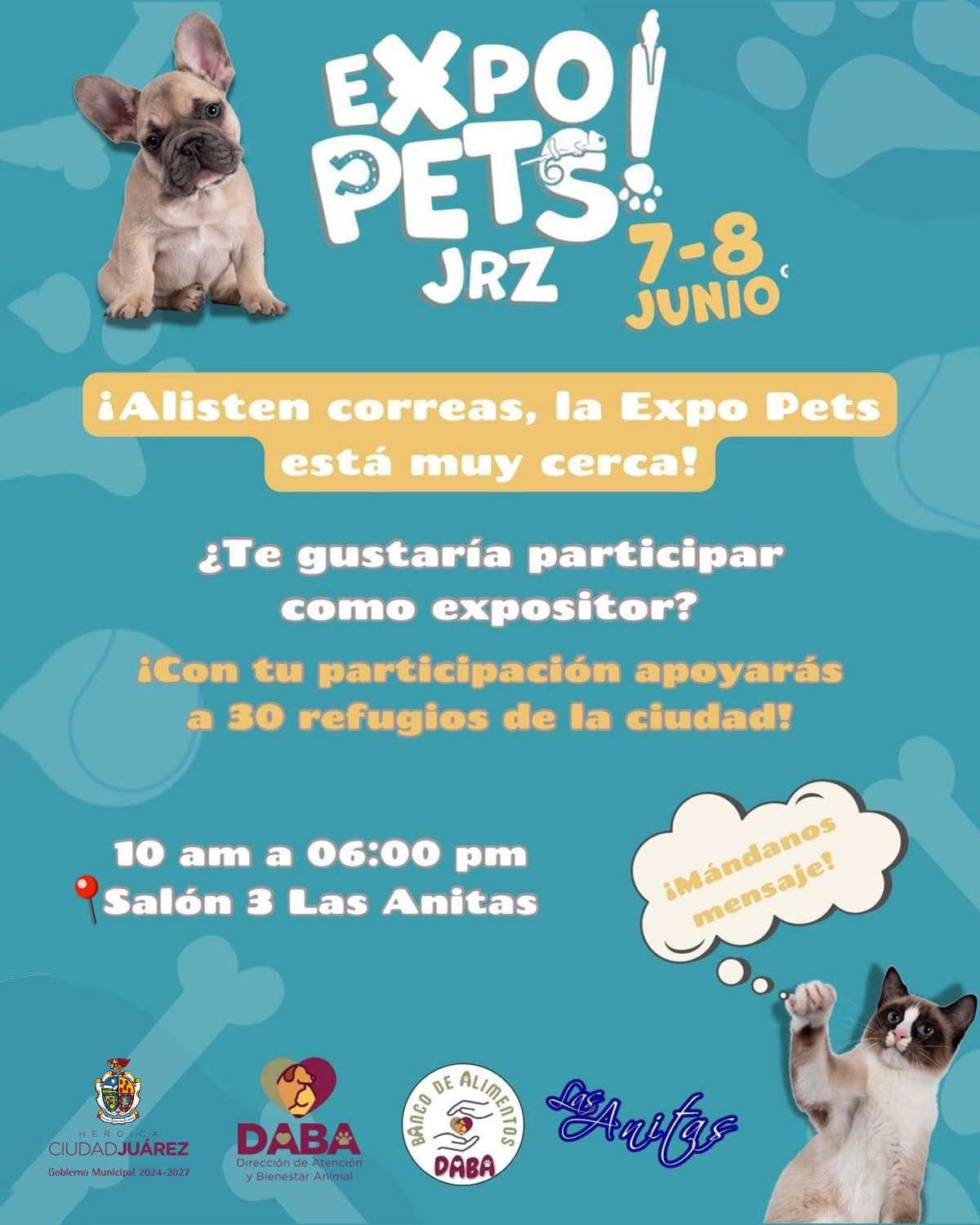 Invitan hoy y mañana domingo a la Expo Pets JRZ por el bienestar animal