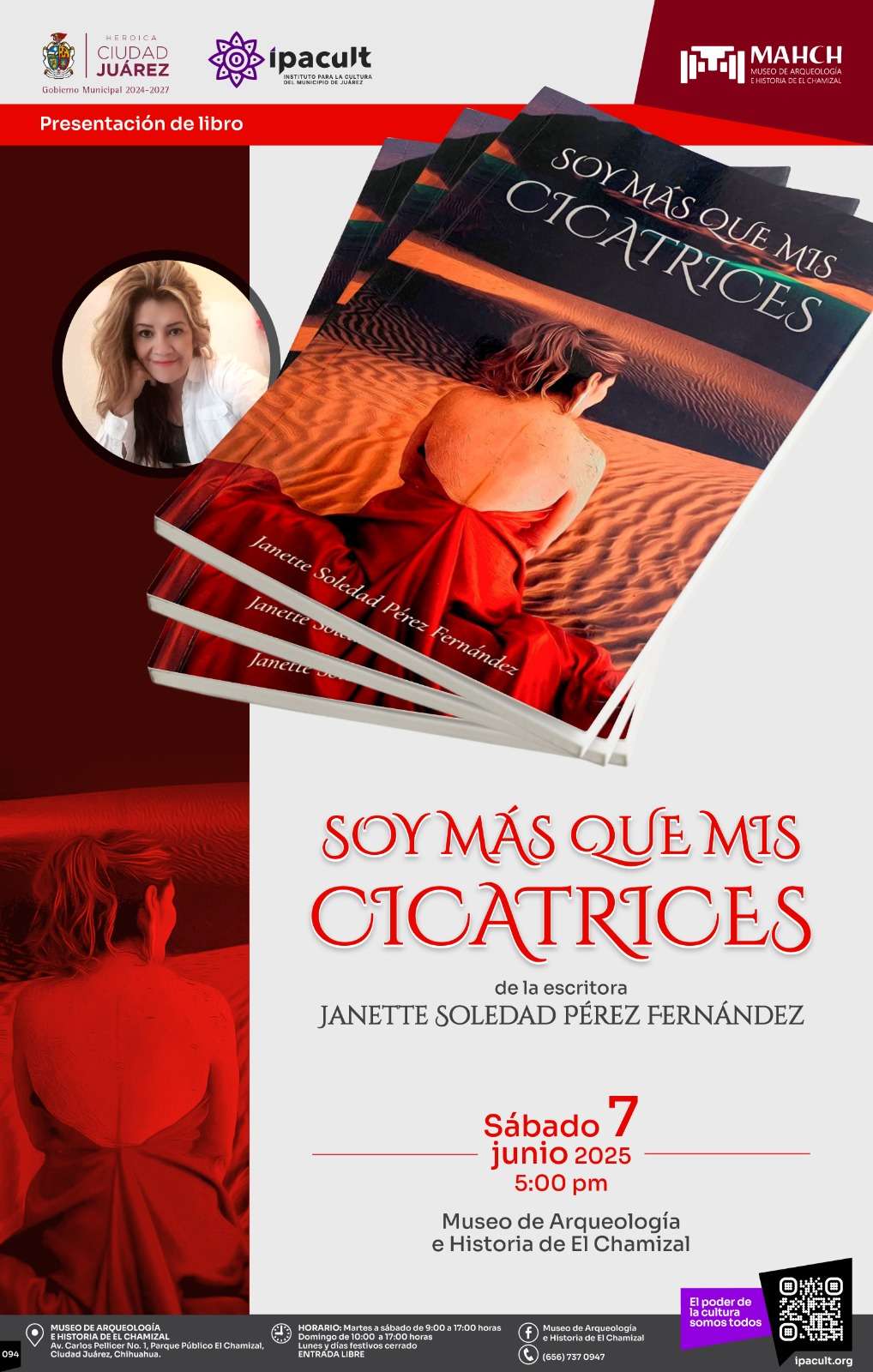 Presentan libro: Soy más que mis cicatrices, hoy en Museo de El Chamizal