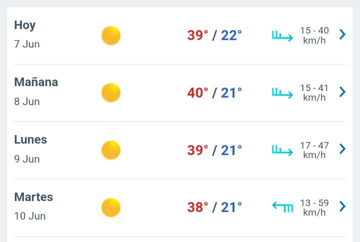 Día soleado con temperaturas hasta 39°C en Juárez 