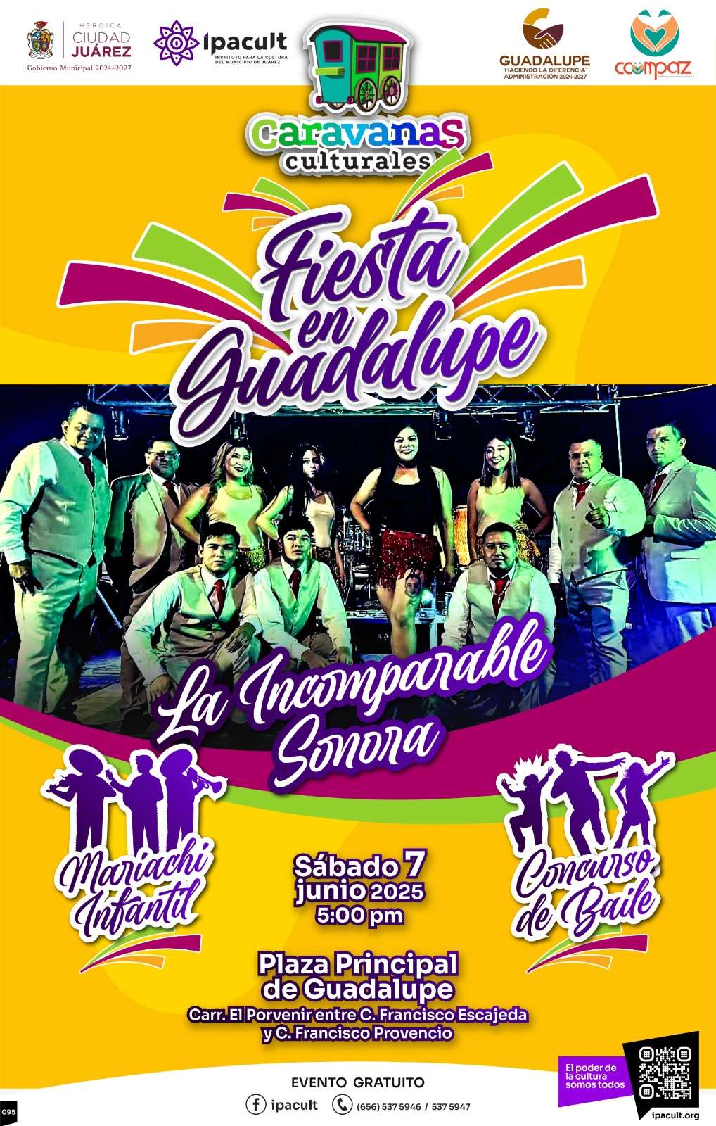Llega hoy Caravana Cultural al Municipio de Guadalupe 