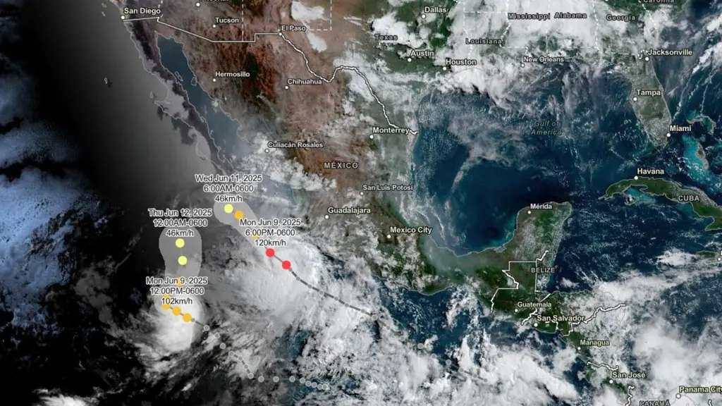Se intensifica tormenta Bárbara y se convierte en huracán; alerta en el Pacífico