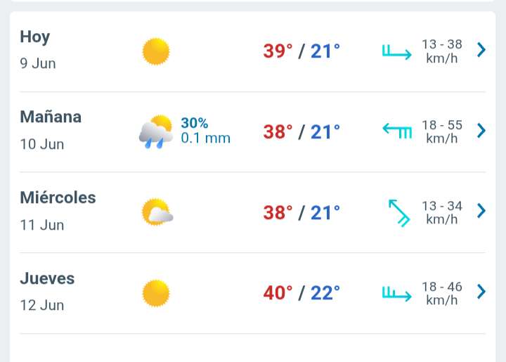 Día soleado con temperatura hasta 39°C en Juárez
