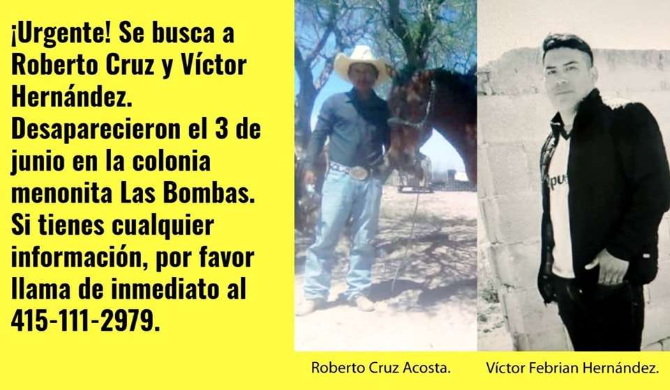 Desaparecen dos hombres en Ojinaga