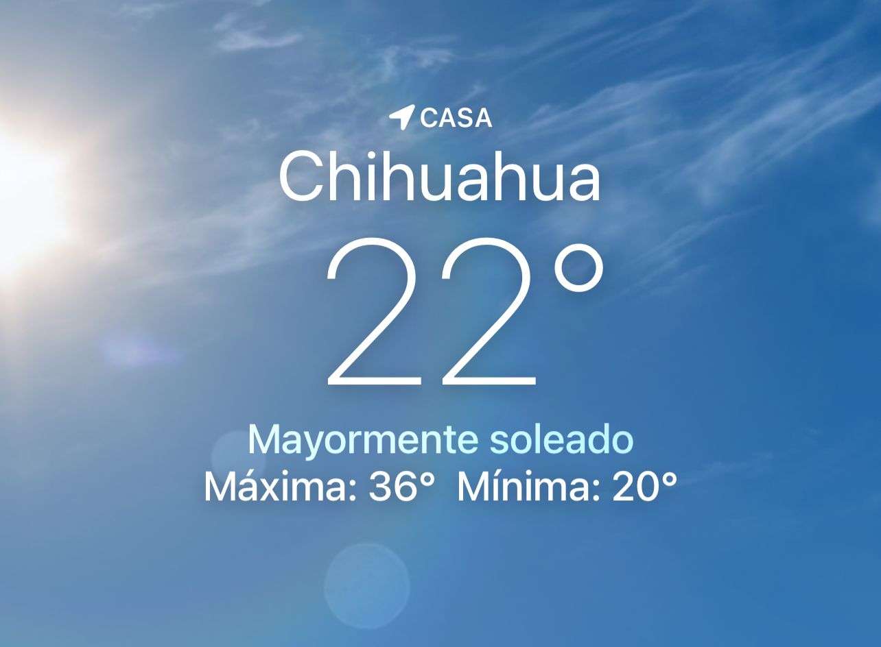 Amanece soleado y despejado con 22 grados centígrados