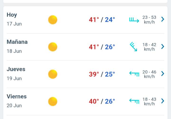 Día soleado con temperatura hasta 41°C en Juárez