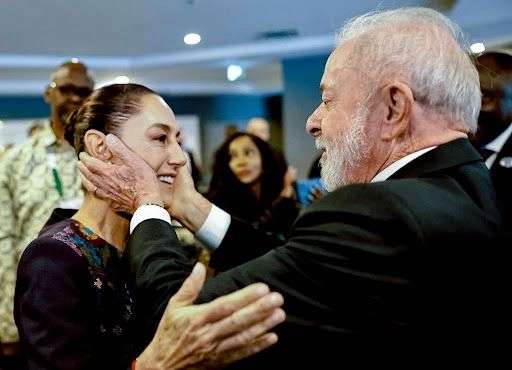 Critican saludo de Lula da Silva con Claudia Sheinbaum en el G7
