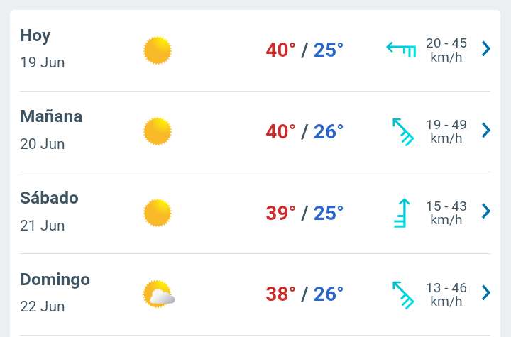 Día soleado con temperatura hasta 40° centígrados en Juárez