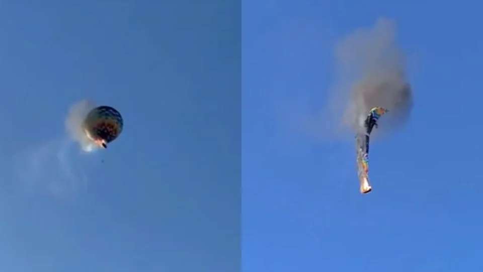 Video: Mueren ocho personas tras caída de globo aerostático en Brasil
