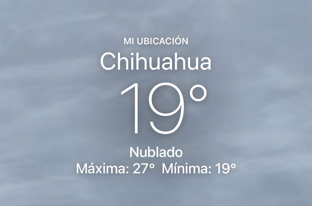 Se espera nuboso y probabilidad de lluvia con máxima de 27 grados centígrados