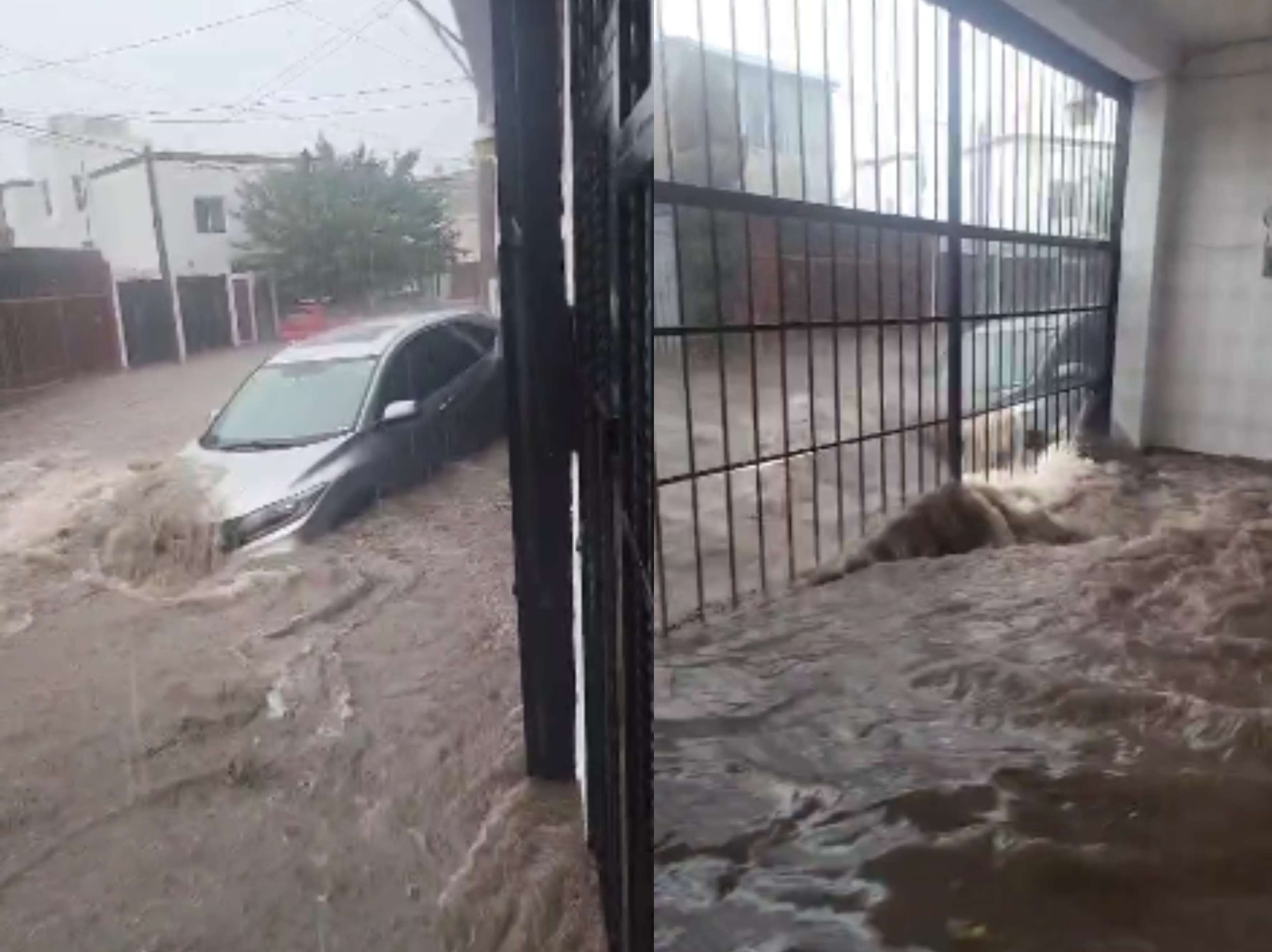 Sufren severa inundación en Paseos de Chihuahua